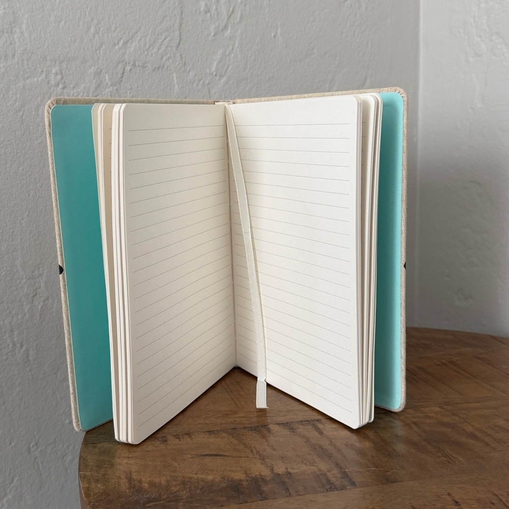 Linen Polka Dot Notes Journal - Picture 4 of 5